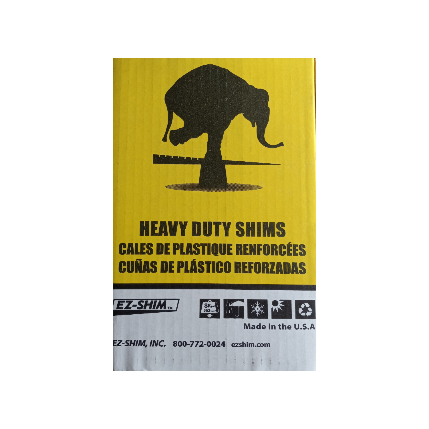 EZ-Shims Heavy Duty Plastic Shims - ETC 2—1A—Cut case, 36 sheets of 10 shims