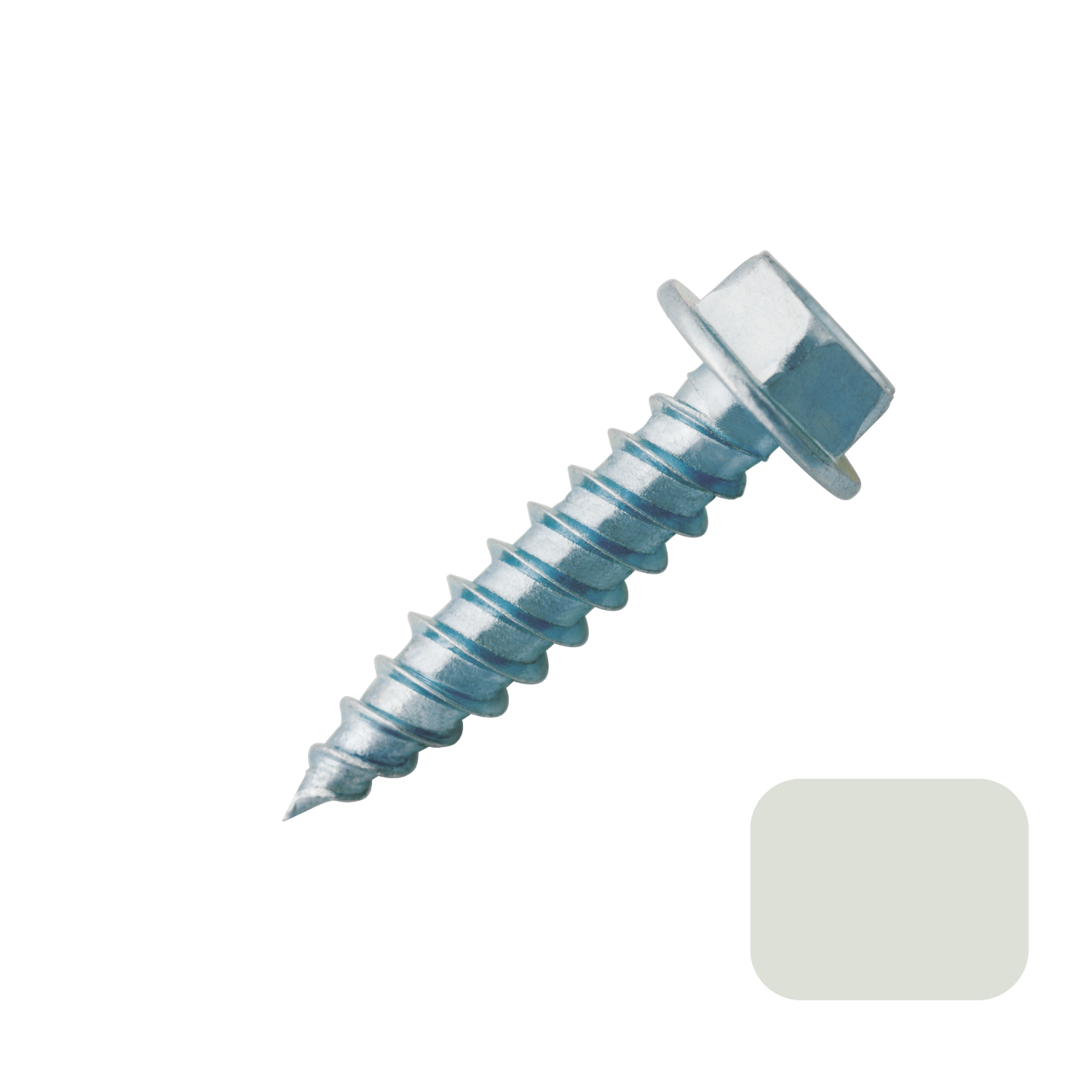 Self Piercing "Zip" Screws 1/4" Hex Head - #7 x 1/2" Pearl Grey (100/bag)
